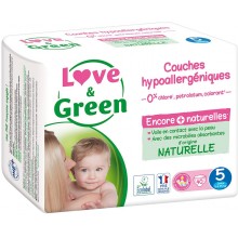 Эко-подгузники Love & Green Naturelle 5 размер (11-25 кг) 40 шт (3700668700164)