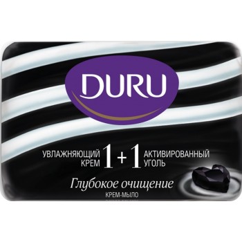 Мыло Duru Soft Sensations 1+1 Активированный уголь 90 г (8690506489427)