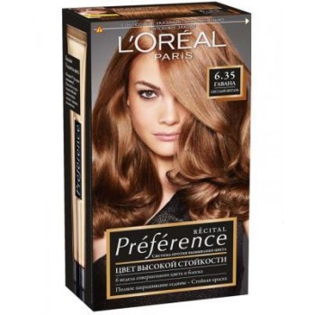 Стійка гель-фарба для волосся L'Oreal Paris Recital Preference тон 6.35 174 мл