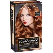 Стійка гель-фарба для волосся L'Oreal Paris Recital Preference тон 7.43 174 мл