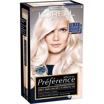 Стойкая гель-краска для волос L'Oreal Paris Recital Preference тон 11.11 174 мл (3600523018277)
