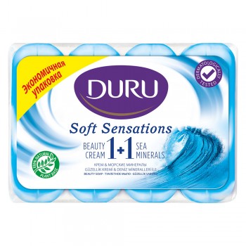 Мило Duru Soft Sensations 1+1 Морские минералы экопак 4*80 г (8690506517809)