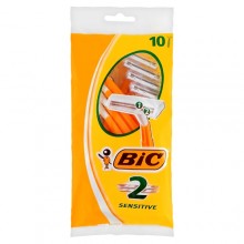 Станки одноразовые бритвенные BIC 2 лезвия 10 шт чувствительная кожа (3086126674735)