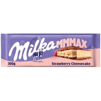 Шоколад молочный Milka Strawberry Cheesecake 300 г (7622210653215)