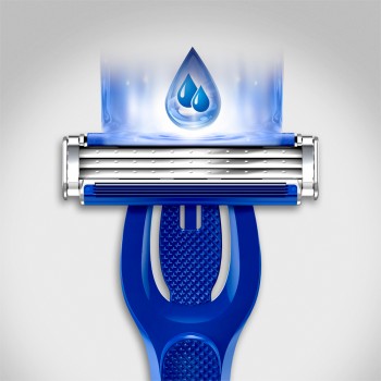 Станок для бритья мужской Gillette Blue 3 Hybrid с 9 сменными картриджами (7702018537778)