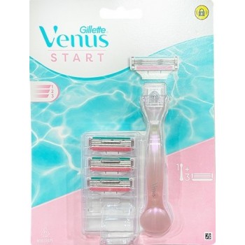 Станок для гоління жіночий Gillette Venus Start з 3-ма змінними касетами (7702018591138)