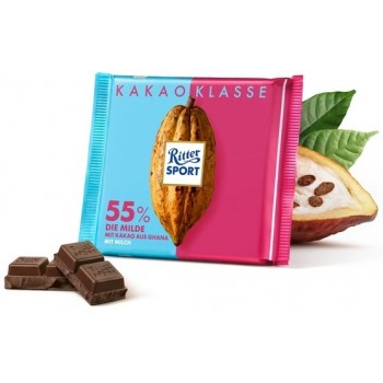Шоколад Ritter Sport 55% Kakao Klasse Die Milde 100 г (4000417931009)