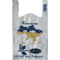 Пакет майка Добрый вечер мы из Украины 30 х 50 см (4880201375550)