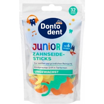 Зубные нити детские Dontodent Junior 6+ 32 шт (4058172881503)