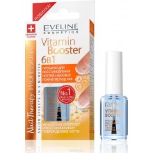Eveline Препарат для восст. ногтей + базовое покрытие Vitamin Booster 6в1 12 мл (5901761941562)