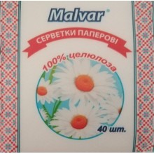 Салфетка Malvar белая 40 шт (4820152990037)