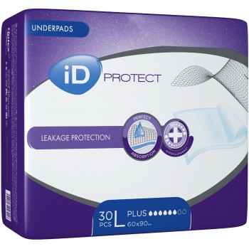 Пелюшки iD Protect Plus 60 x 90 см 30 шт (5411416047926)