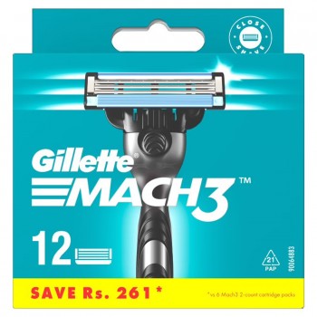 Сменные кассеты для бритья Gillette Mach3 12 шт (цена за 1шт) (4987176102232)
