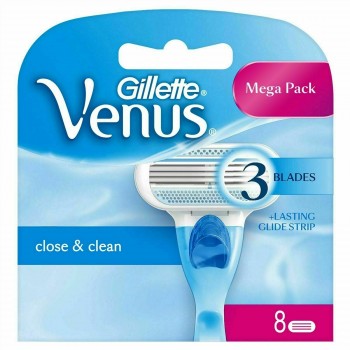 Змінні картриджі для гоління Venus Сlose & Сlean 8 шт (ціна за 1шт) (3014260280802)