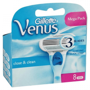 Сменные картриджи для бритья Venus Сlose & Сlean 8 шт (цена за 1шт) (3014260280802)