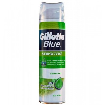 Гель для бритья Gillette Blue Sensitive 200 мл (7702018981601)