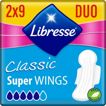 Гігієнічні прокладки Libresse Classic Ultra Clip Super Duo Soft 7 мм 18 шт (7322540063608)