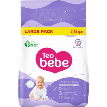 Пральний порошок Teo Bebe Gentle & Clean Lavender 3.45 кг (3800024048463)