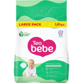 Пральний порошок Teo Bebe Gentle & Clean Aloe  3.45 кг (3800024048470)