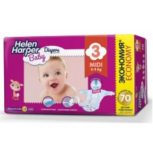 Подгузники Helen Harper Baby Midi 3 (4-9 кг) 70 шт.