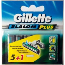 Сменные кассеты Gillette Slalom Plus 6 шт (3014260286552)