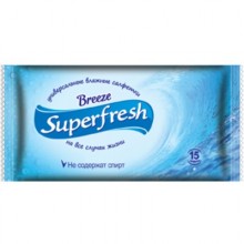 Влажные салфетки Superfresh с ароматом морской свежести 15 шт. (2000000001319)