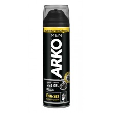 Гель для гоління Arko Black 2 в 1 200+40 мл (8690506490850)