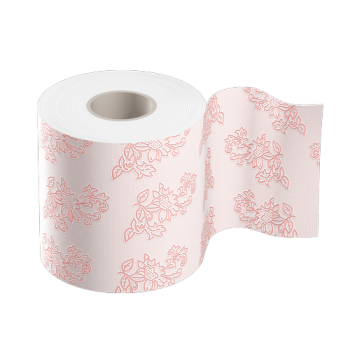 Туалетная бумага Soffione Dekoro 2 слоя 4 рулона Бело-розовая (4820003833018) 