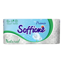 Туалетний папір Soffione Natural 3 шари 8 рулонів (4820003833070)