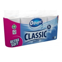 Туалетний папір Ooops Classic Sensitive 3 шари 8 шт (5998648704310)