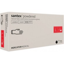 Рукавиці медичні латексні Santex L 100 шт (5906615104018)