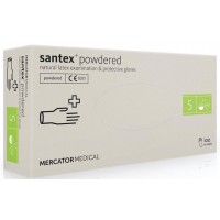 Рукавиці медичні латексні Santex S 100 шт (5906615006534)