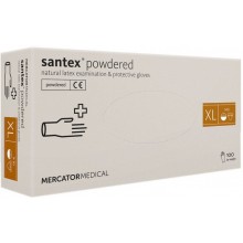 Перчатки медицинские латексные Santex ХL 100 шт (5906615006565)