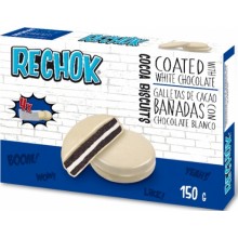 Печиво Rechok Cocoa biscuits White chocolate 150 г (8412674101532)