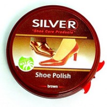 Крем для обуви Silver 50 мл шайба коричневый