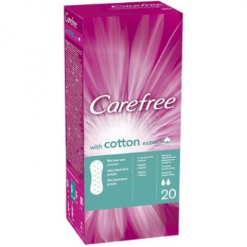 Щоденні прокладки Carefree with Cotton extract 20 шт