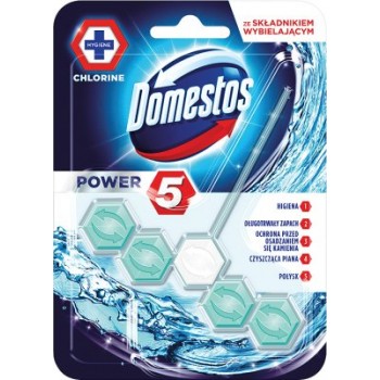 Блок для очищення унітазу Domestos Power 5 Chlorine 55 г (8710908295140)