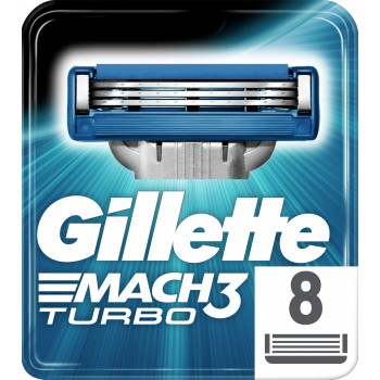 Сменные кассеты для бритья Gillette Mach3 Turbo 8 шт (цена за 1шт) (3014260274924)