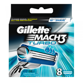 Сменные кассеты для бритья Gillette Mach3 Turbo 8 шт (цена за 1шт) (3014260274924)