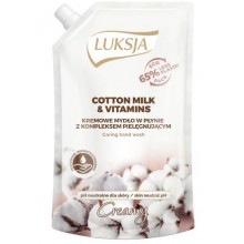 Рідке крем-мило Luksja Cotton Milk & Vitamins дой-пак 400 мл (5900998004118)