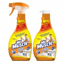 Засіб для миття кухні Mr.Muscle Експерт 450 мл розпилювач лимон + 450 мл запаска в подарунок (5000204030402)