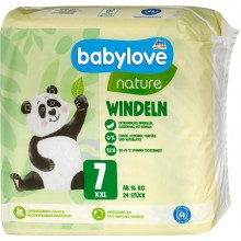 Подгузники Babylove Nature 7 (16+ кг) 24 шт (4066447353501)