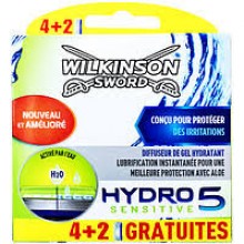 Сменные кассеты для бритья Wilkinson Sword (Schick) HYDRO 5 Sensitive - 4 шт.+2 шт БЕЗПЛАТНО (4027800002504)
