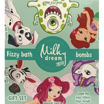 Дитячий подарунковий набір Milky Dream Kids з бомбочками для ванн 7 шт х 75 г (4820205304033)