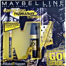 Туш для вій Maybelline Volume Colossal Go Extreme + Олівець для очей Colossal Kajal чорний 