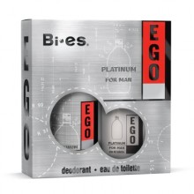 Подарочный набор мужской Bi-Es Ego Platinum (туалетная вода 100 мл + дезодорант-спрей 150 мл)