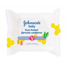 Салфетки влажные детские Johnson's baby Pure Protect 25 шт 