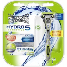 Змінні касети для гоління Wilkinson Sword ( Schick) HYDRO 5 Sensitive  5 шт. + Бритва Wilkinson HYDRO 5 Sensitive  БЕЗКОШТОВНО