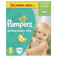 Підгузники дитячі Pampers Active Baby (5) Junior  11-18 кг 126 шт  GIANT BOX