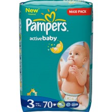 Подгузники детские Pampers Active Baby (3) Midi 4-9кг 70 шт.